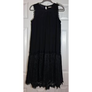 Floreat Anthropologie womens size 4 dress boho fairly goth whimsy witchy midi